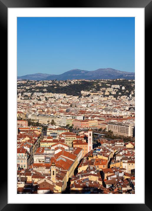 Nice City Cityscape in France Framed Mounted Print by Artur Bogacki