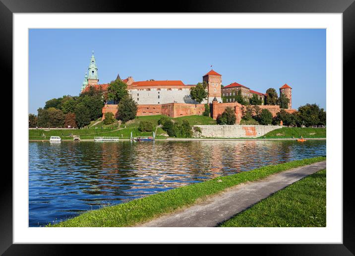 Wawel Castle at Vistula River in Krakow Framed Mounted Print by Artur Bogacki