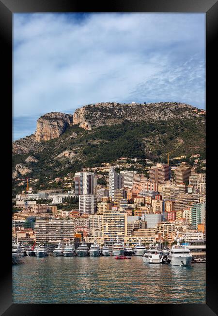 Principality of Monaco Cityscape Framed Print by Artur Bogacki