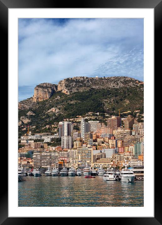 Principality of Monaco Cityscape Framed Mounted Print by Artur Bogacki