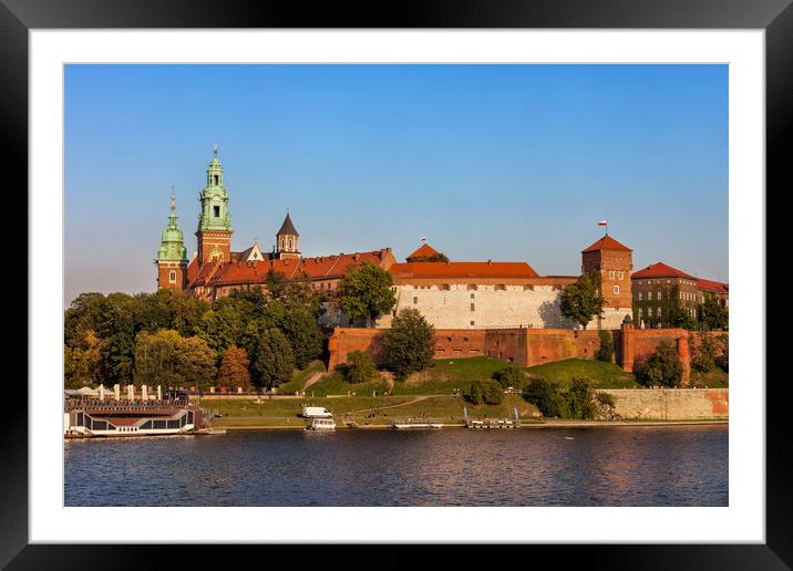 Wawel Castle at Vistula River in Cracow Framed Mounted Print by Artur Bogacki