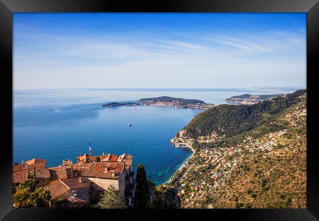 French Riviera Coastline Framed Print by Artur Bogacki