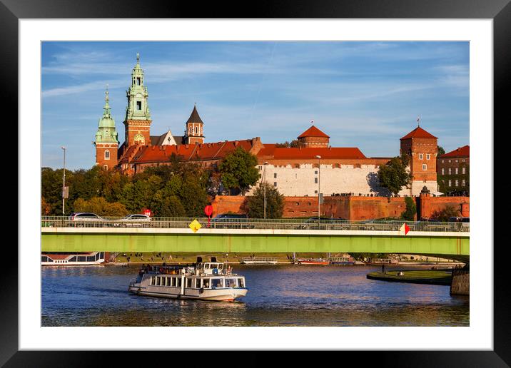 Wawel Castle at Vistula River in Poland Framed Mounted Print by Artur Bogacki
