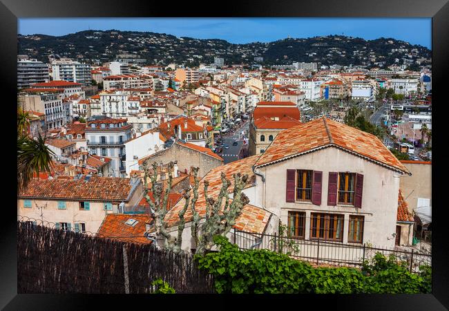 City of Cannes Cityscape in France Framed Print by Artur Bogacki