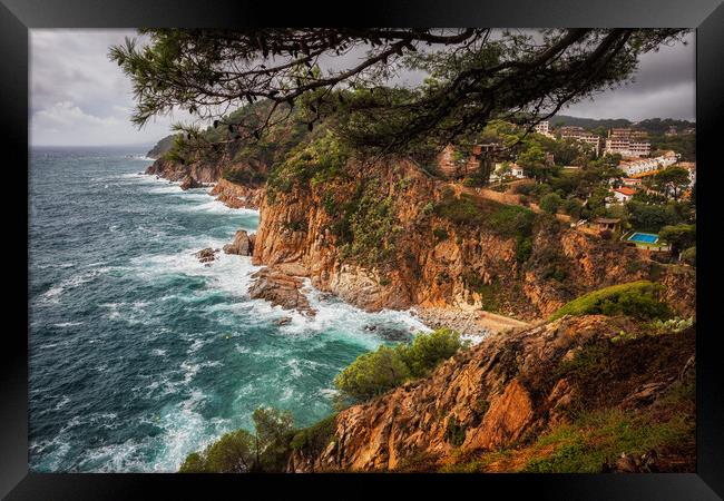 Costa Brava Landscape in Tossa de Mar, Spain Framed Print by Artur Bogacki