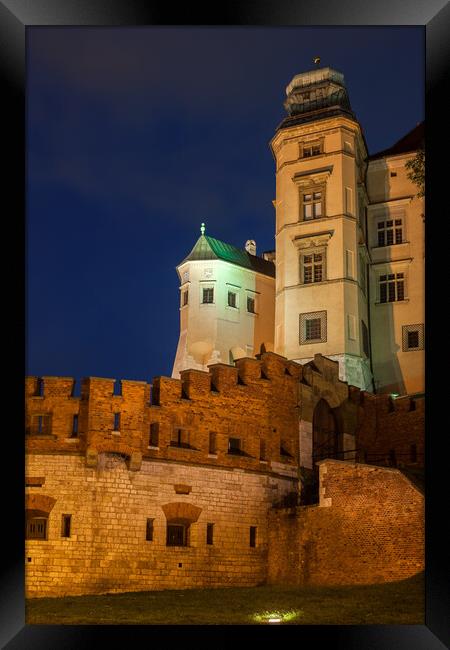 Wawel Castle at Night Framed Print by Artur Bogacki
