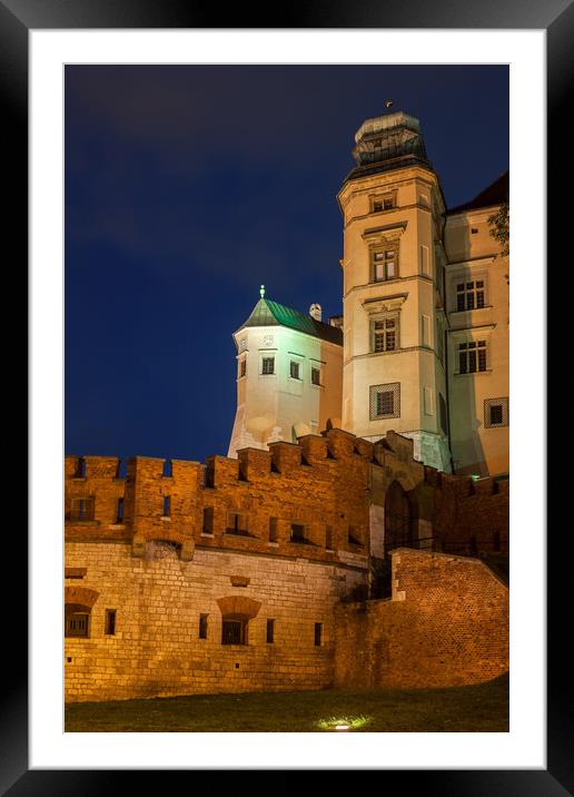 Wawel Castle at Night Framed Mounted Print by Artur Bogacki