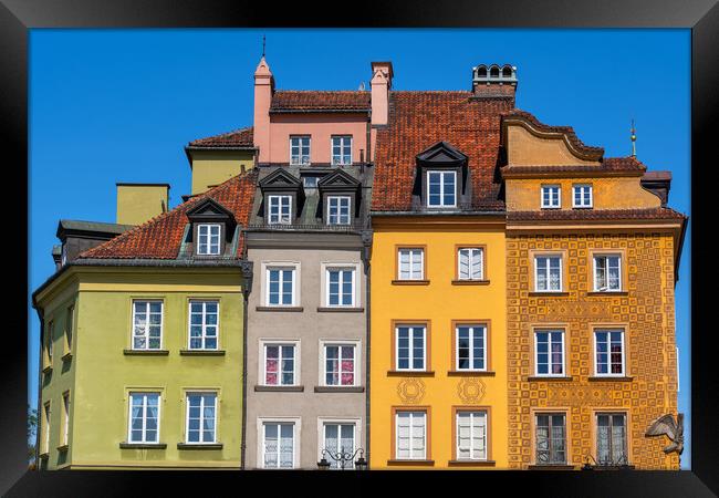 Tenement Houses In Old Town Of Warsaw Framed Print by Artur Bogacki