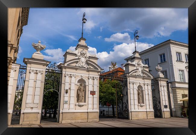 Main Gate To The Warsaw University Framed Print by Artur Bogacki