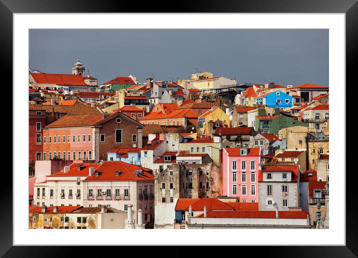 Houses of Lisbon Framed Mounted Print by Artur Bogacki