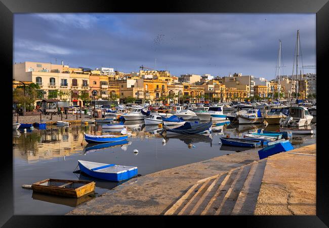 Ta Xbiex Town and Harbour in Malta Framed Print by Artur Bogacki