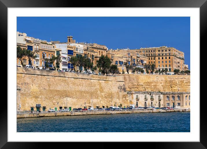 Walled Old City of Valletta in Malta Framed Mounted Print by Artur Bogacki
