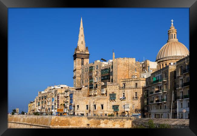 Old City of Valletta in Malta Framed Print by Artur Bogacki