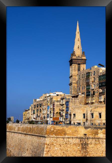 Valletta City In Malta Framed Print by Artur Bogacki