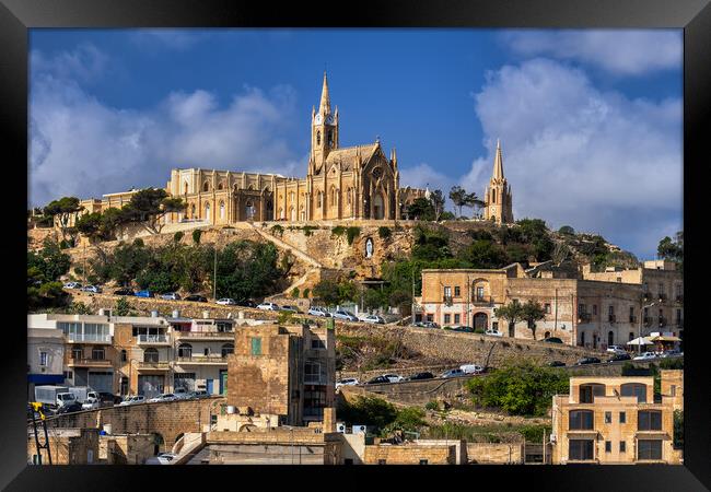 Mgarr Town On Gozo Island In Malta Framed Print by Artur Bogacki