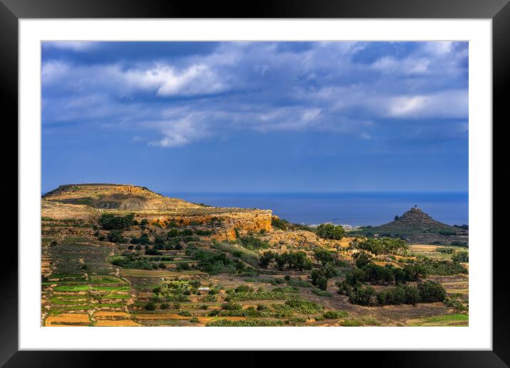 Gozo Island Landscape In Malta Framed Mounted Print by Artur Bogacki