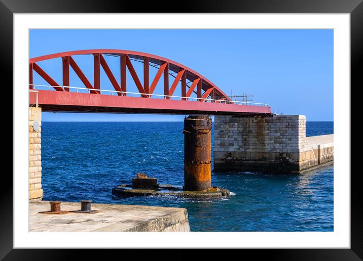 St Elmo Bridge in Valletta, Malta Framed Mounted Print by Artur Bogacki