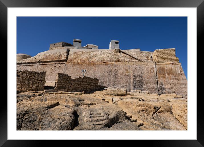 Fort Saint Elmo in Valletta in Malta Framed Mounted Print by Artur Bogacki