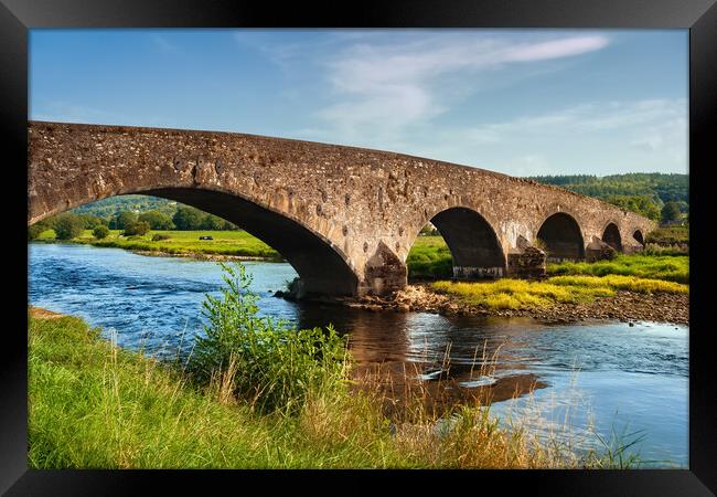 Old Arch Bridge On Suir River In Ireland Framed Print by Artur Bogacki