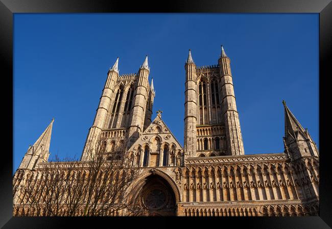 Lincoln Cathedral In England Framed Print by Artur Bogacki
