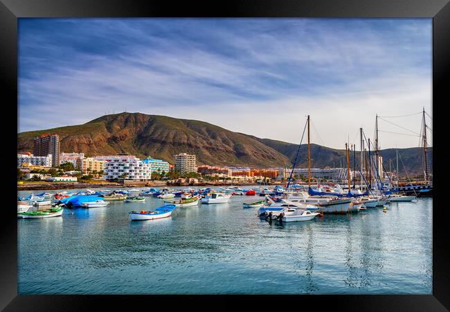 Town of Los Cristianos in Tenerife Framed Print by Artur Bogacki