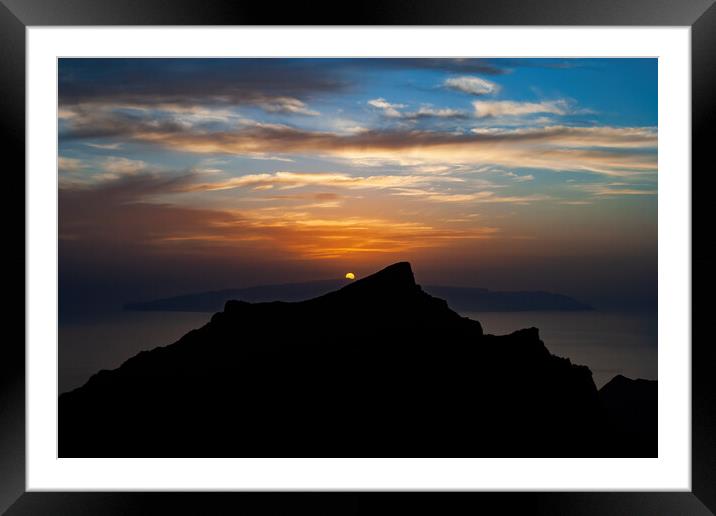 Canary Islands at Sunset Framed Mounted Print by Artur Bogacki