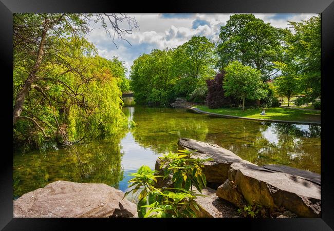 St Stephen Green Park in Dublin Framed Print by Artur Bogacki