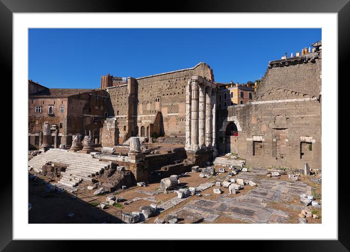 Forum of Augustus in City of Rome Framed Mounted Print by Artur Bogacki