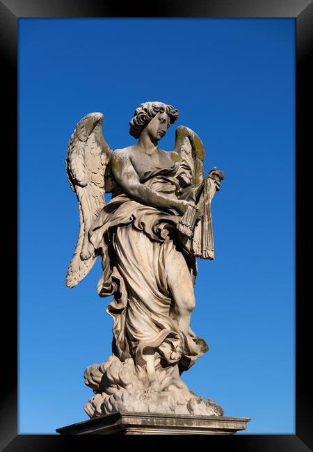 Angel With The Whips Statue Framed Print by Artur Bogacki
