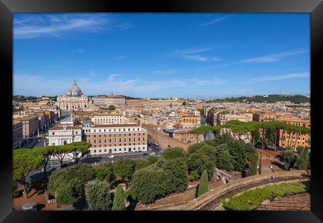 Rome Cityscape In Italy Framed Print by Artur Bogacki