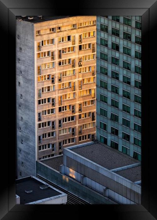 Sunset In City Downtown Framed Print by Artur Bogacki