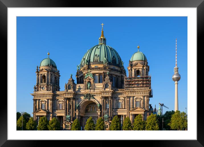 The Berlin Cathedral And TV Tower Framed Mounted Print by Artur Bogacki