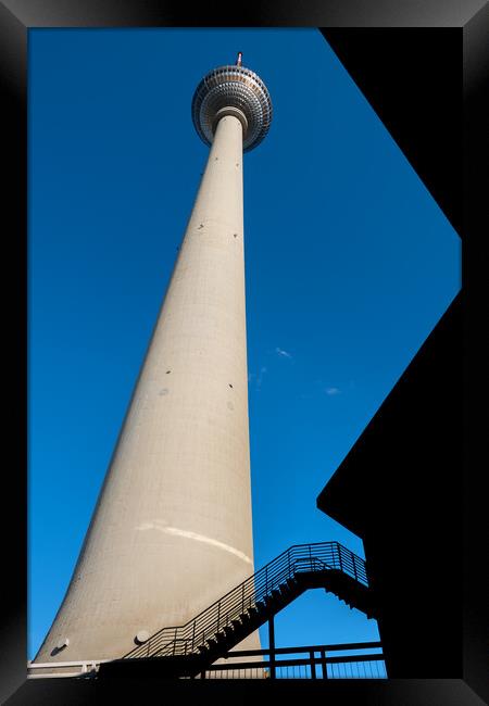 Television Tower Abstract View In Berlin Framed Print by Artur Bogacki