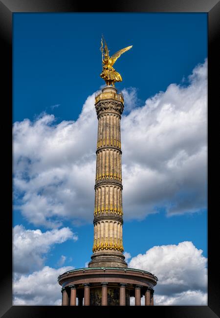 Victory Column In Berlin Framed Print by Artur Bogacki