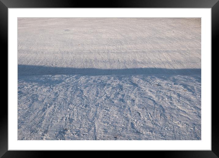 Snowy Hill Slope Winter Background Framed Mounted Print by Artur Bogacki