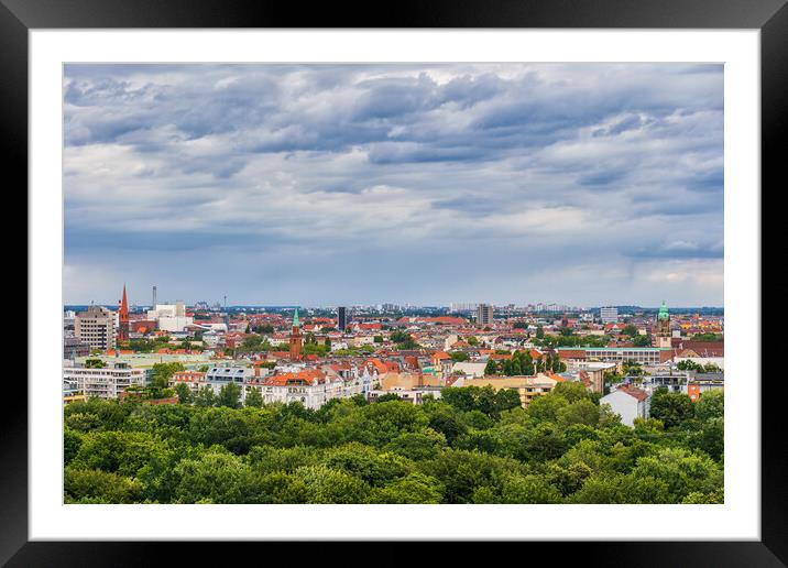View Above City of Berlin Framed Mounted Print by Artur Bogacki