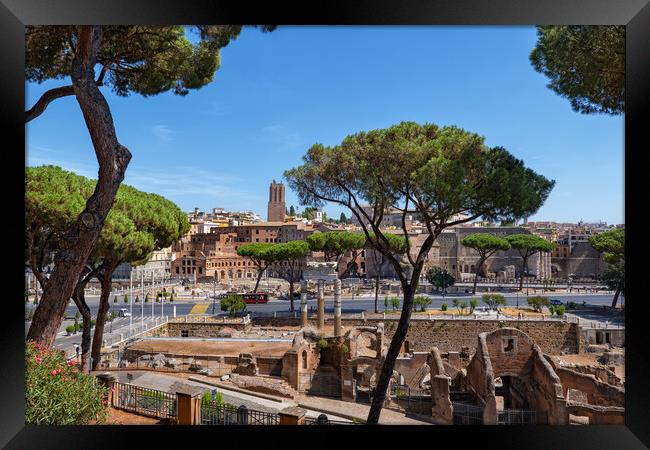 Roman Forums In City Of Rome Framed Print by Artur Bogacki