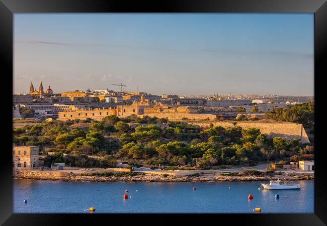 Manoel Island At Sunset In Malta Framed Print by Artur Bogacki