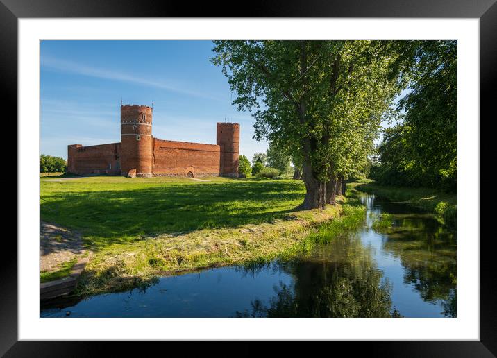 Medieval Castle By The River In Poland Framed Mounted Print by Artur Bogacki