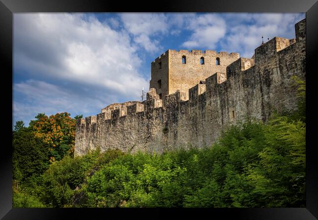 Celje Castle Stone Wall Framed Print by Artur Bogacki