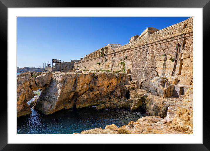 Fort Saint Elmo Wall In Malta Framed Mounted Print by Artur Bogacki