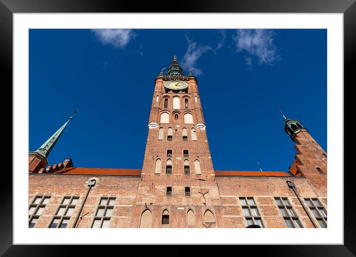 Main Town Hall In City Of Gdansk Framed Mounted Print by Artur Bogacki