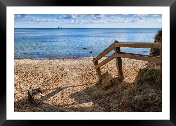 Entrance To Beach At Baltic Sea In Gdynia Framed Mounted Print by Artur Bogacki