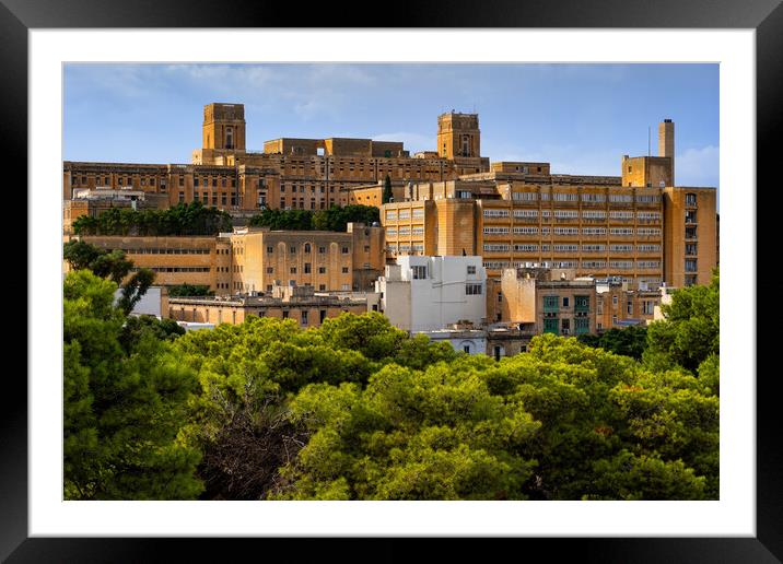 Town of Pieta in Malta Framed Mounted Print by Artur Bogacki