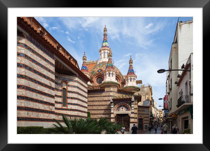 Parish Church of Sant Roma in Lloret de Mar Framed Mounted Print by Artur Bogacki