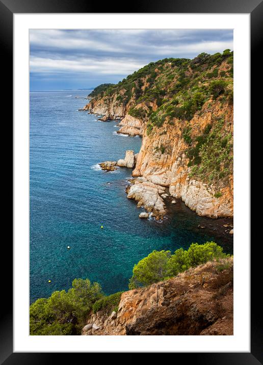Costa Brava Coastline in Spain Framed Mounted Print by Artur Bogacki