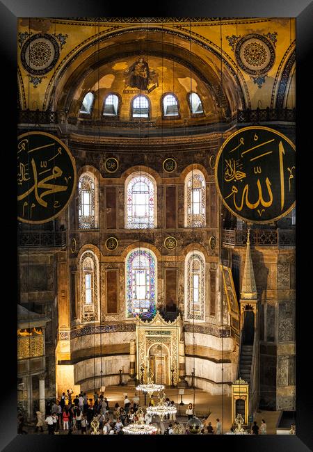 Mihrab and Mimbar in Hagia Sophia Framed Print by Artur Bogacki