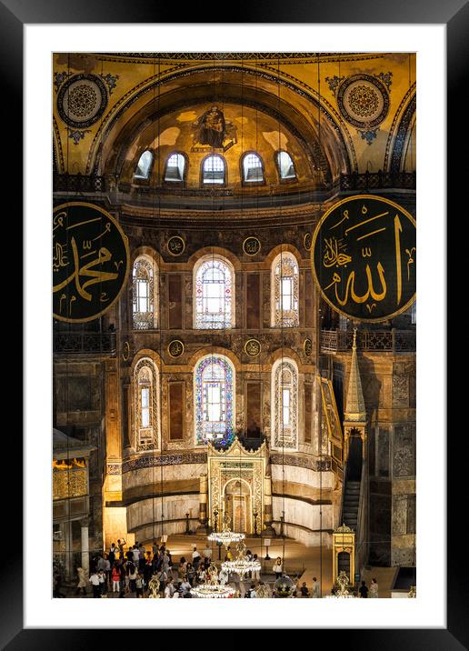 Mihrab and Mimbar in Hagia Sophia Framed Mounted Print by Artur Bogacki