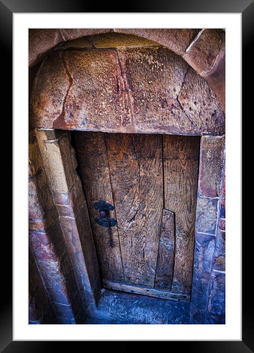Old Wooden Door To Medieval Church Framed Mounted Print by Artur Bogacki
