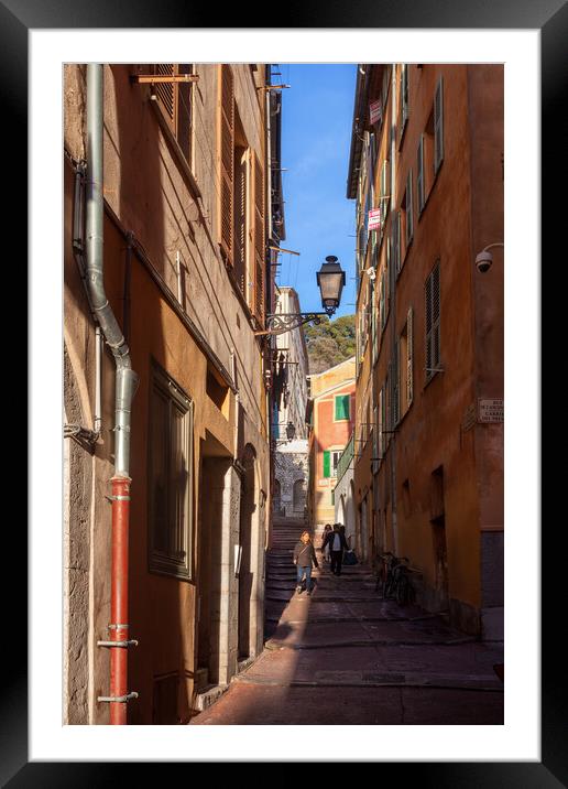 Old Town of Nice City in France Framed Mounted Print by Artur Bogacki